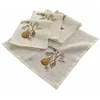 Image de LOBERON Lot de 4 serviettes de table Tupisa, blanc cassé