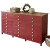 Image de Loberon Commode Benice, Rouge Vieilli