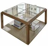 Image de Loberon® Haverhill Table basse en bois de chêne et verre Marron env. 45/80/80 cm