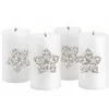Image de Loberon Custer Lot de 4 pin’s décoratifs - Perles de Verre étincelantes - Une décoration raffinée pour Vos Bougies, argenté