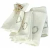 Image de LOBERON Lot de 4 serviettes Torge, blanc