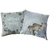 Image de Loberon Lot de 2 Housses de Coussins Christmas is Coming, crème/Gris