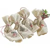 Image de LOBERON Lot de 4 serviettes Merry & Bright, blanc/rouge