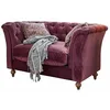 Image de Loberon Canapé Clères Style Chesterfield Classique Confortable Rembourré Design Iconique Salon Canapé en Velours Polyester Bois de Pin Bois de Frêne Violet