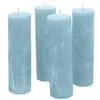 Image de Loberon Muriel Lot de 4 Bougies - Cire teintée dans la Masse - Fabrication à la Main, Bleu