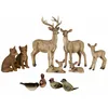 Image de Loberon Lot de 11 Animaux de la forêt Pluvet, Marron
