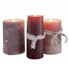 Image de Loberon Salis Lot de 3 Bougies - Différentes Tailles et Couleurs - Charme Rustique, Rose