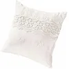 Image de Loberon Fianna Housse de Coussin - Joli modèle Intemporel - Rehaussée de Dentelle à l’Ancienne, Blanc