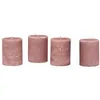 Image de Loberon Virrans Lot de 4 Bougies - Lot de Quatre Bougies en Cire véritable - Paraffinwachs, Rose