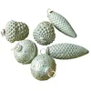 Image de Loberon Lot de 6 décorations de Noël Quirat, Vert/Couleur Argent