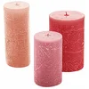 Image de Loberon Pretin Lot de 3 Bougies - Artisanat Traditionnel - Teintées dans la Masse, Rose