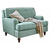 Image de Loberon Westport Fauteuil avec rembourrage confortable, housse douce, amovible et lavable, design intemporel, siège, bois de pin, polyester, viscose, menthe
