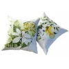 Image de Loberon Nelina Lot de 2 Housses de Coussins - Motifs estivaux d'agrumes - Superbe Aspect Aquarelle, Blanc/Jaune