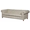 Image de Loberon Canapé Parpeville, Style Chesterfield classique avec matelassage, Avant Accoudoirs avec clous, Rembourrage indéformable, Assise, Viscose, Lin, Bois de Manguier, Lin