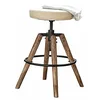 Image de Loberon Tabouret Twist, Blanc/Marron