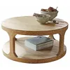 Image de Loberon Jovilliers Table basse en bois de sapin reconditionné - Dessous du plateau en bois stratifié - H x Ø env. 42/91 cm - Marron