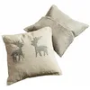 Image de Loberon Lot de 2 Housses de Coussins Beaupuy, Gris