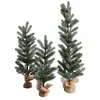 Image de Loberon Merpins Lot de 3 Arbres décoratifs - Aiguilles de Sapin synthétiques à l’Aspect Naturel - Trois Tailles différentes, Vert