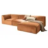 Image de Loberon McLean Canapé au design élégant et intemporel - Rembourrage confortable - Éléments réglables individuellement - Assise - Bois de pin - Bois de bouleau - Polyester - Orange