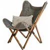 Image de Loberon Fauteuil Pliant Locmélar, Marron/Gris