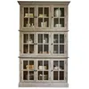 Image de Loberon® Armoire Highfield en bois de sapin reconditionné, verre, env. 216 x 132 x 46 cm, marron antique