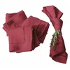 Image de LOBERON Lot de 4 serviettes Covent Garden, rouge