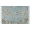 Image de Loberon Nére Tapis - Aspect rétro - Mélange Naturel raffiné de Laine et de Coton, Bleu Clair