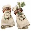 Image de LOBERON Lot de 2 serviettes de table Halofay, beige