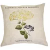 Image de Loberon Sambucus Housse de Coussin - Motif Floral nostalgique - Pur Lin, Blanc/Jaune