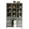 Image de Loberon Armoire Tartécourt fabriquée à la main en bois de manguier et verre gris