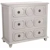 Image de Loberon Bethonvilliers Commode peinte à la main Motif géométrique Bois de sapin Gris/marron
