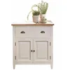 Image de Loberon Vauthiermont Armoire moderne bicolore grand tiroir style maison de campagne avec poignées décoratives en forme de coquillages