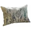 Image de Loberon Lusse Housse de Coussin - en Lin tissé à la Main - Somptueux Motif Floral Aquarelle, Beige/Bleu