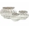 Image de Loberon Xyphine Lot de 3 vases - Nostalgie Romantique - Verre soufflé à la Bouche, Transparent/Marron