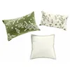 Image de Loberon Lot de 3 Housses de Coussins Iplique, Vert