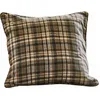 Image de Loberon Celestria Housse de Coussin - Très Douce grâce à la teneur en Laine - Motif à Carreaux Classique, Marron/Beige