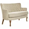 Image de Loberon Calgary Canapé - Housse en Bouclette Douce - Style Chesterfield Classique, Beige