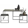 Image de Loberon Moonvale Lot de 3 tables basses Noir/transparent