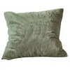 Image de Loberon Léorienne Housse de Coussin - Aspect Fausse Fourrure des Deux côtés - Toucher très Doux, Vert