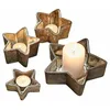 Image de Loberon Lot de 4 photophores Thervel, doré Vieilli/Gris