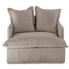 Image de Loberon Fauteuil avec tabouret Avignon gris