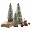 Image de Loberon Lot de 3 sapins décoratifs à LED Thalindra, zelená/bílá/hn dá