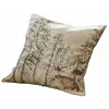 Image de Loberon Valoisin Housse de Coussin - Détails brodés à la Main - Pur Coton, crème/Marron