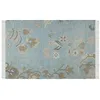 Image de Loberon Nére Tapis - Aspect rétro - Mélange Naturel raffiné de Laine et de Coton, Bleu Clair