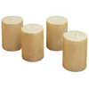 Image de Loberon Virrans Lot de 4 Bougies - Lot de Quatre Bougies en Cire véritable - Paraffinwachs, Or