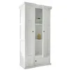 Image de Loberon Garlinet Armoire de rangement élégante et fonctionnelle, look nostalgique, répartition réfléchie, rangement, bois de manguier, fer, blanc antique