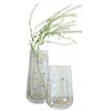 Image de Loberon Nervila Lot de 2 vases - Peintes à la Main - Verre soufflé à la Bouche, Transparent/Multicolore