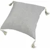 Image de Loberon Loubna Housse de Coussin - Houppes décoratives - Motif de Coloris chiné, Beige/Noir