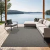 Image de the carpet Mistra   Tapis d’intérieur Moderne, Durable et Facile à Nettoyer, idéal pour Salon, Cuisine ou Salle à Manger, utilisable Aussi en extérieur, Anthracite, 240 x 340 cm