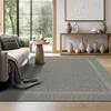 Image de the carpet Mistra   Tapis d’intérieur Moderne, Durable et Facile à Nettoyer, idéal pour Salon, Cuisine ou Salle à Manger, utilisable Aussi en extérieur, Anthracite Bordure, 240 x 340 cm